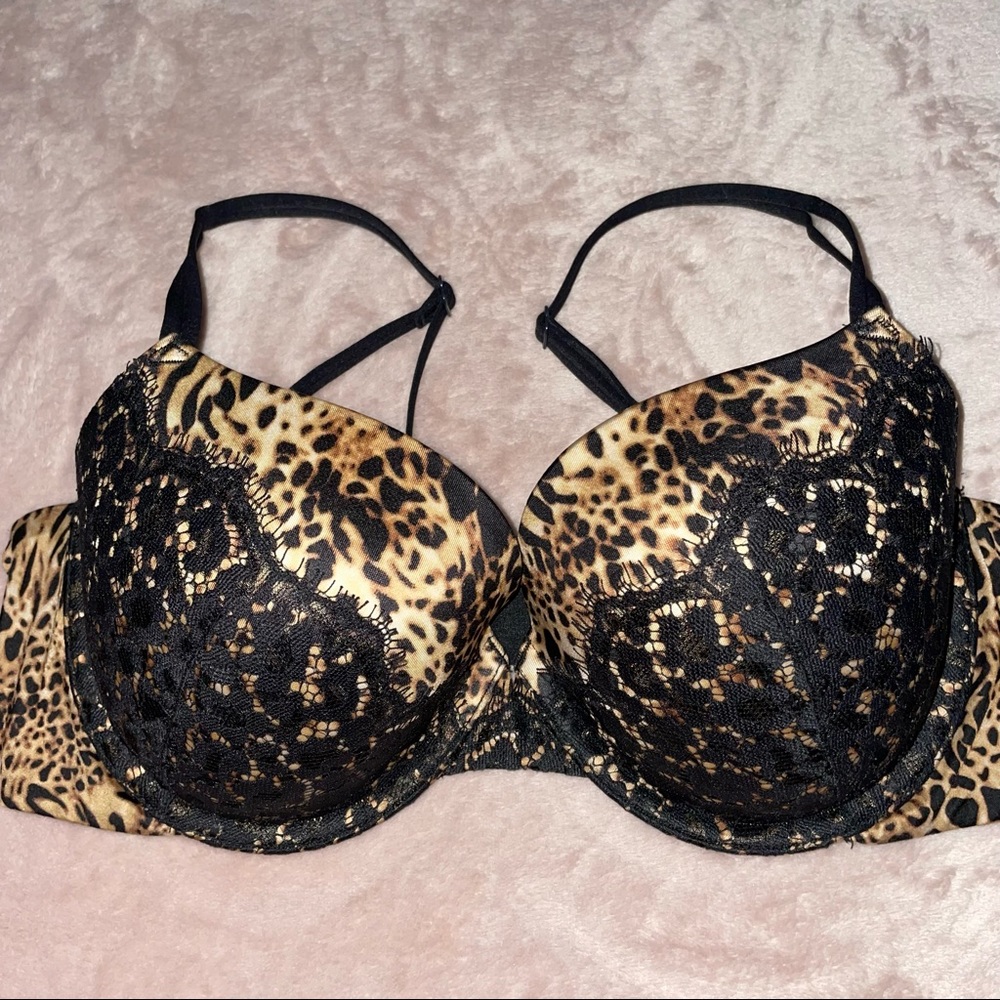 36D VS animal print lace very sexy lined Demi bra 36D